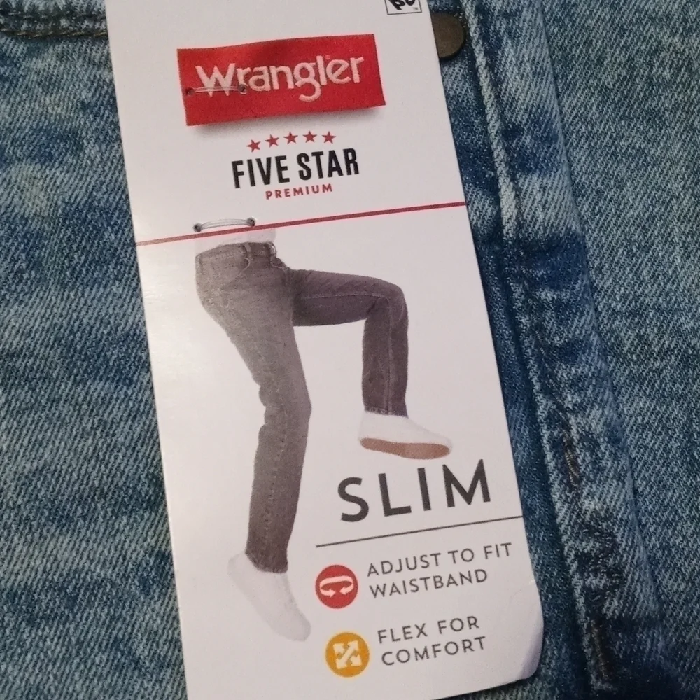 NWT wrangler 14 huskey slim fit blue jeans